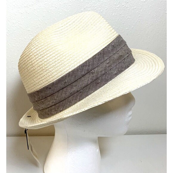 Broner Wear It! Straw Fedora Beige One Size 88-769 Dadcore Grandpa Core NWT - Picture 3 of 9